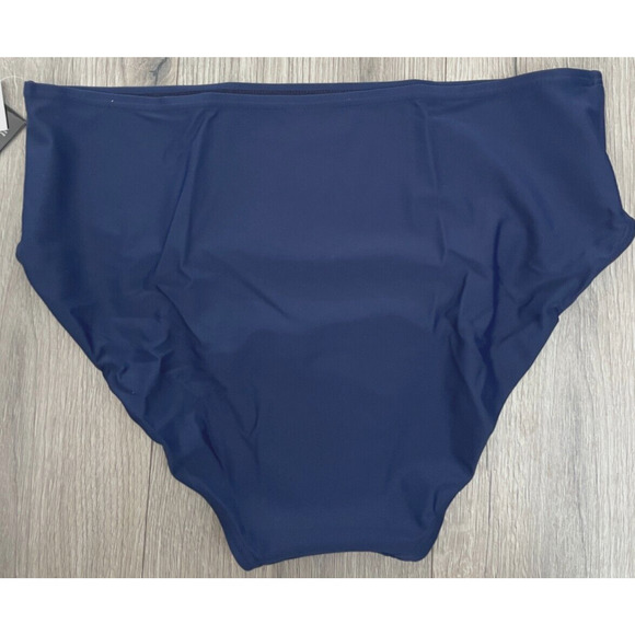 TYR Fitness Solid Hi-Waist Nylon Bottom SwimSuit Blueberry Plus Size 20 $34 - Picture 2 of 6